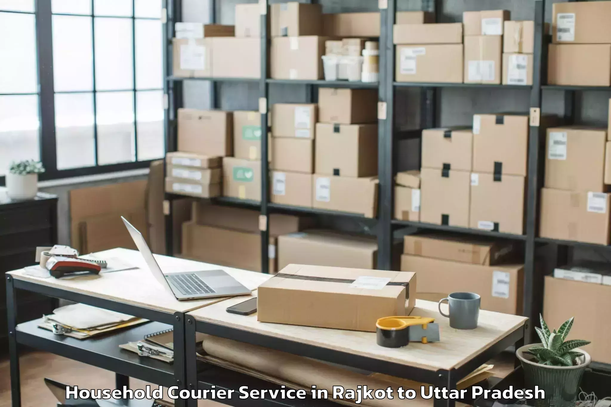 Affordable Rajkot to Kushinagar Household Courier